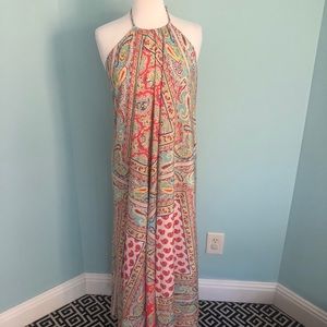 Zara Maxi Dress handkerchief pastel print 2020